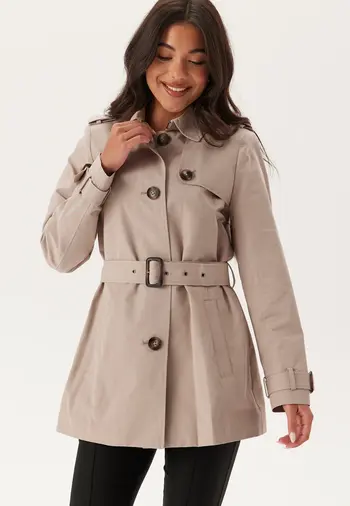 Klassisk trenchcoat kort dame